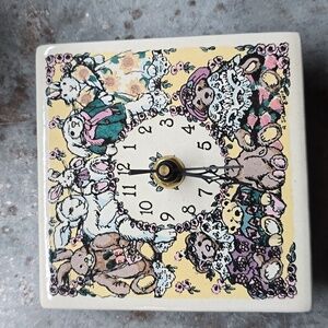 Santa Barbar Ceramic Designs Charming Animal-Themed Wall Clock